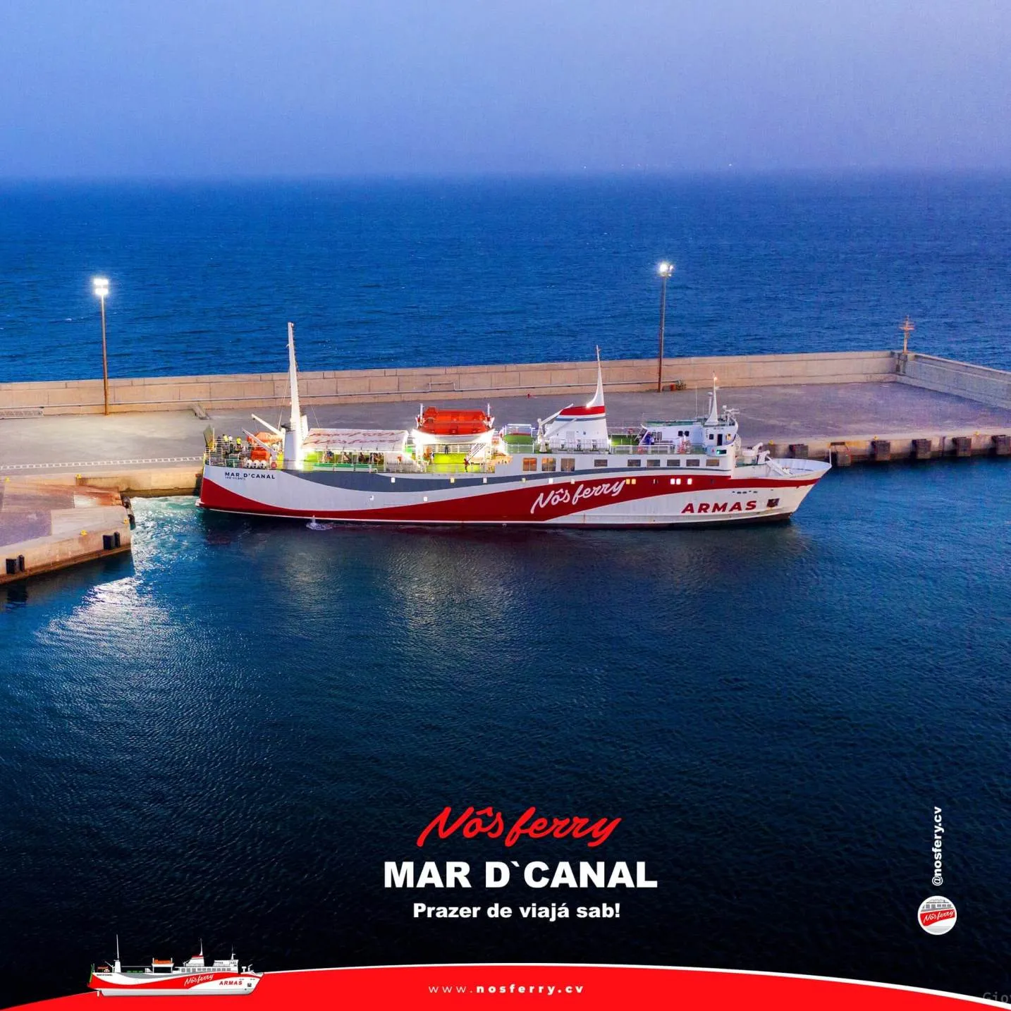 Cruzeiro de ferry em Cabo Verde
